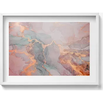 Obraz Obraz v bílém rámu na zeď, dekorace do domu bytu Mramor 70x50 cm