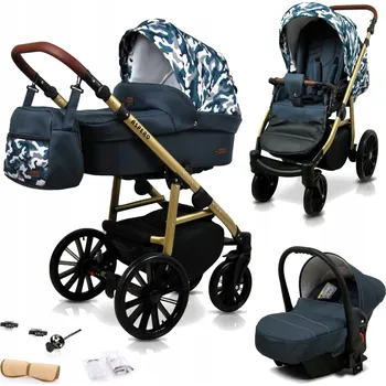 Kočárek Dětský kočárek 3v1 BabyLux Aspero: sporťák, hluboká korba a autosedačka