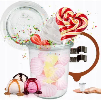 Sklenice Sklenice WECK/sklo, víko, guma, bl zavařovací sklenice 160 Ml MOLD