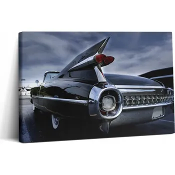 Obraz Obraz Na Plátně do pracovny, koníček, vintage auto, černý Cadillac, 30x20 cm