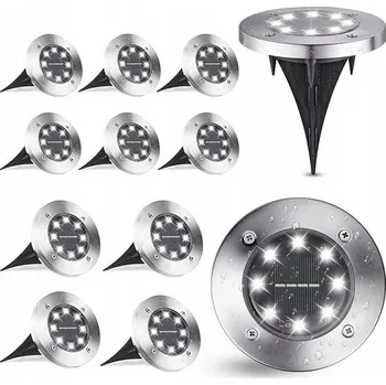 Venkovní osvětlení Solární lampa zápich BLUEHOUSE stříbrná 13 cm 12 ks