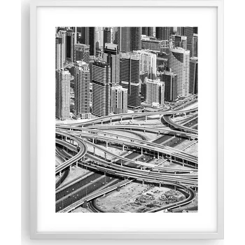 Obraz Obraz plakát na zeď v bílém rámu 40x50 město foto plakáty do obýváku