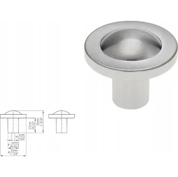 Nábytkové kování Nábytková úchytka SIRO 1746-35ZN21, vzhled nerezové oceli