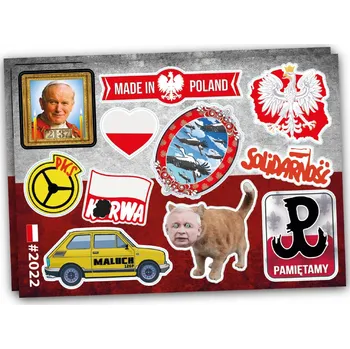 samolepka Samolepky Symboly POLSKO NA AUTO, MOTO - MIX 11 KS