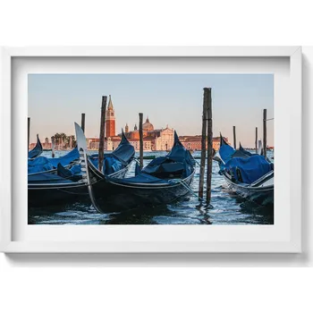 Obraz Obraz na zeď dekorace interiéru Benátské gondoly na vodě Itálie 60x40 cm