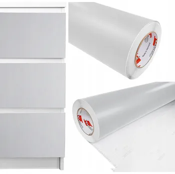 Tapeta Samolepicí dýha Barva Světle šedá Mat 1 m x 4 m Fólie Dekorativní PVC