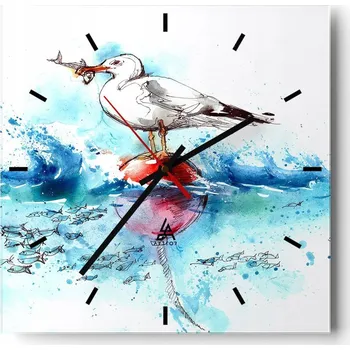 Hodiny Velké nástěnné hodiny 40x40 Abstrakce Skleněné tiché hodiny