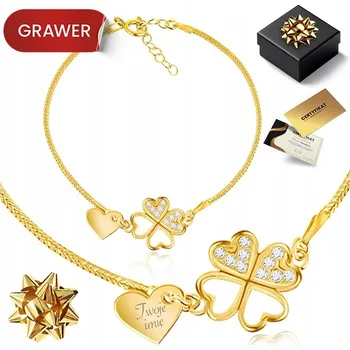 Náramek Dámský náramek Olivier Sanders zlatý, nastavitelný jetel 20,5 cm