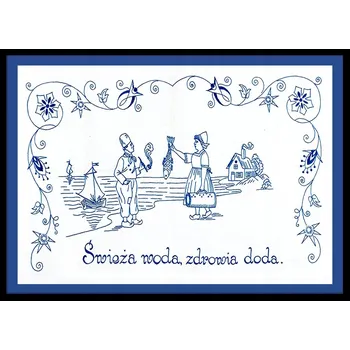 Obraz OBRAZ PLAKÁT V RÁMU do Koupelny WC Toalety SVĚŽÍ VODA ZDRAVÍ P2539_A4