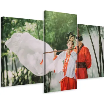 Obraz Obraz Tryptych PARA Čínské Lidové Kroje 60x40