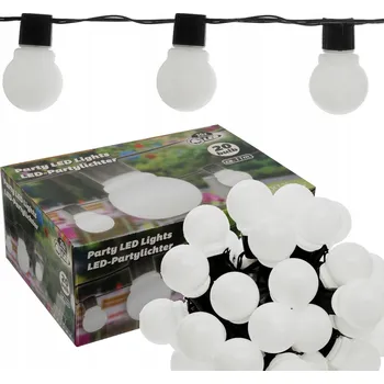 Vánoční světelná dekorace Zahradní girlanda 20 LED žárovek XXL Studená bílá Světýlka do zahrady 20 ks