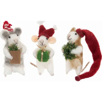 Obraz 4 ks VÁNOČNÍ FIGURKY MYŠÍ TŘI KRÁLOVÉ Vánoce