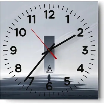 Hodiny Nástěnné hodiny do obýváku 40x40 Minimalistické Tiché Hodiny na skle Bez hlučnosti