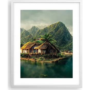 Obraz Obraz plakát na zeď v bílém rámu 40x50 exotika foto plakáty do obýváku