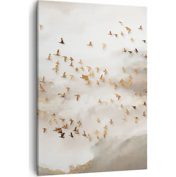 Obraz Obraz na plátně do obývacího pokoje ložnice 50x70 ptáci obrazy na zeď canvas