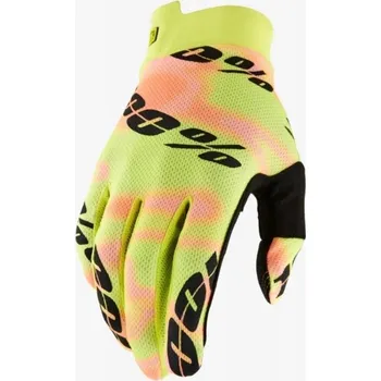 Moto rukavice Rukavice 100% Junior iTrack Kaledo žluté XL