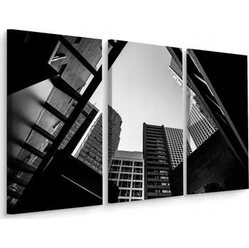 Obraz Třídílný obraz Mrakodrapy Architektura 3D 60x40