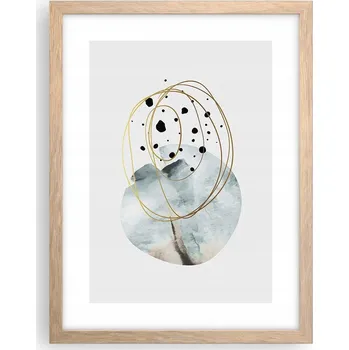 Obraz Obraz plakát v rámu světlý dub do obýváku 30x40 abstrakce plakáty na zeď