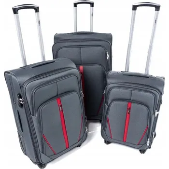 Gravitt Sada měkkých kufrů polyester 1702-1/kpl/black 215 l