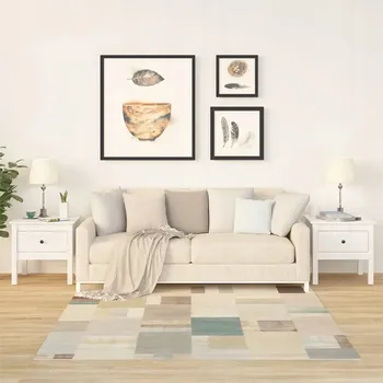 Konferenční stolek Boční stolky, 2 ks, bílé, 50x50x49 cm, masivní borovicové dřevo