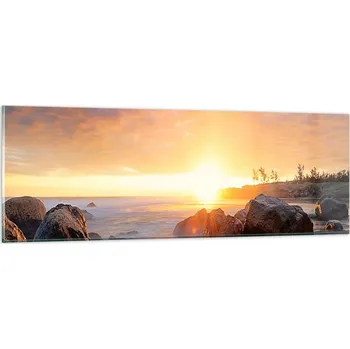Obraz Obraz na skle do obýváku ložnice 90x30 krajina obrazy na zeď sklo