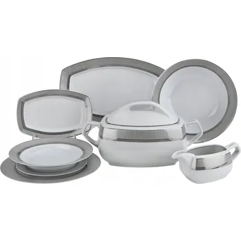 Jídelní set Jídelní servis Ćmielów Amaro Silver 41 ks