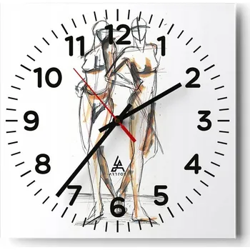 Hodiny Kuchyňské nástěnné hodiny 30x30 Grafika Skleněné hodiny do obýváku Moderní Tiché