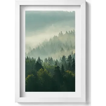 Obraz Nástěnný dekorativní obraz v rámu s grafikou Východ slunce Beskydy 20x30 cm