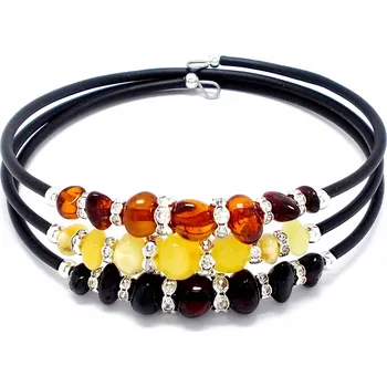 Náramek Náramek Biżuteria Front 3702B s jantarem, 21 cm