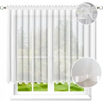 Záclona HOTOVÁ ZÁCLONA VOÁL 300x100 ZÁCLONY ZÁCLONA BÍLÁ