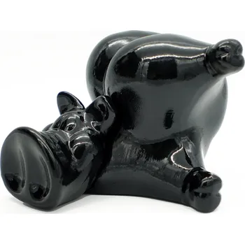 Pokladnička KERAMICKÉ POKLADNIČKA VELKÁ XXL K ROZBITÍ LAKOVANÁ ČERNÁ SUPER DÁREK