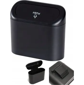 Odpadkový koš Odpadkový koš do auta, odpadkový koš na opěradlo sedadla s víkem, černý