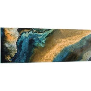 Obraz Obraz na skle do obýváku ložnice 90x30 abstrakce obrazy na zeď sklo