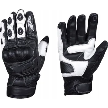 Moto rukavice MOTOCYKLOVÉ KOŽENÉ RUKAVICE TOURIST BÍLÉ R063