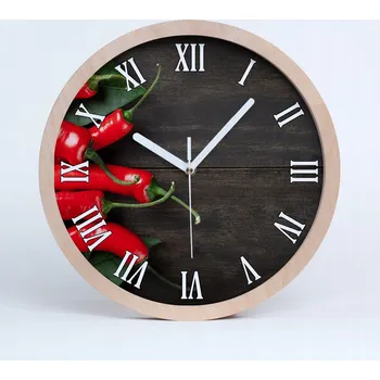 Hodiny Kuchyňské nástěnné hodiny papričky chilli průměr 20 cm