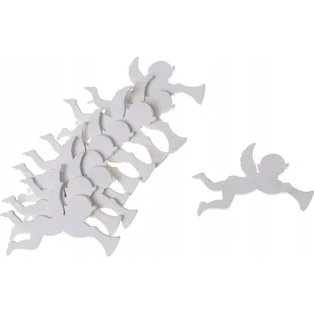 Obraz Andělíčci na dekoraci. Bílé dřevo k dekoraci D4