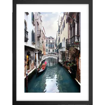 Obraz Obraz plakát v černém rámu do obýváku 30x40 foto plakáty města na zeď