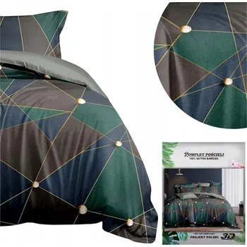 Povlečení Povlečení MARIA Povlaky na polštáře 70x80 Sada 160x200 3 Č. saténová stylová