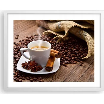 Obraz Obraz plakát na zeď v bílém rámu 50x40 gastronomie foto do obýváku