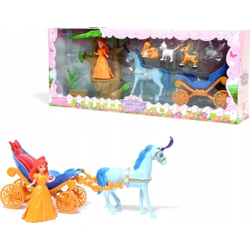 KARETA PRO PRINCEZNU sada figurek KOČÁR s koněm