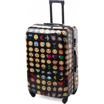 Velký kufr KEMER RGL PRINT L Emotki