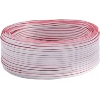 elektrický kabel Montážní kabel dvoužilový 2x0,5 bílý pro LED