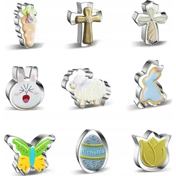 Vykrajovátko Vykrajovátka na cukroví formičky Velikonoce 9 ks zajíček vajíčko beránek