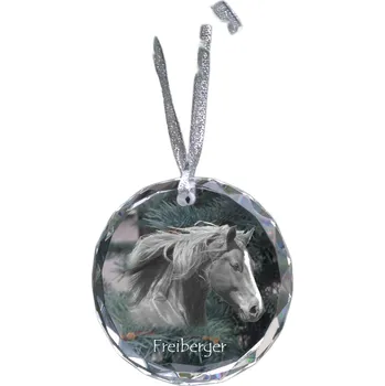 Obraz Freiberger - křišťálová vánoční koule s fotografií, fotografie koně v křišťálu, per