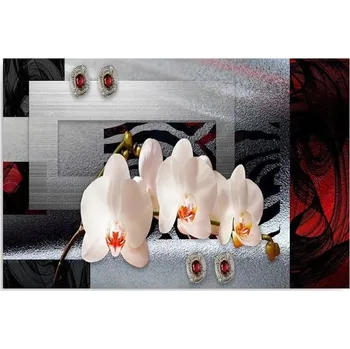 Obraz Obraz na plátně 70x50 bílý orchidej