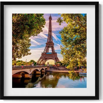 Obraz Dekorativní nástěnný obraz do pokoje Eiffelova věž mezi stromy 50x50 cm