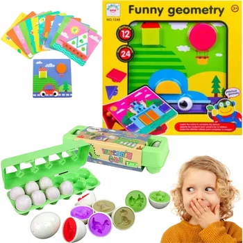 Dřevěná hračka Třídění tvarů a barev MONTESSORI Vzdělávací skládačka PRO DĚTI