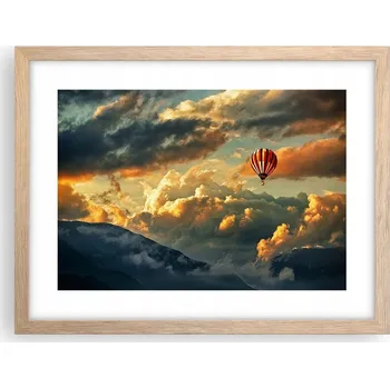 Obraz Obraz plakát v rámu světlý dub do obýváku 40x30 abstrakce foto na zeď