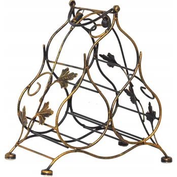 Stojan na víno STOJAN NA LAHVE, DRŽÁK na 3 lahve, Kovový