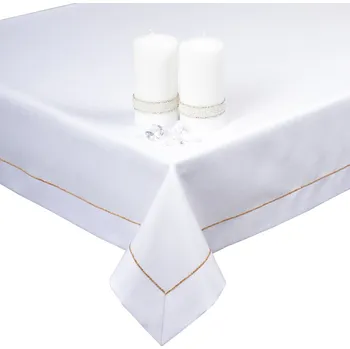 ubrus Ubrus odolný proti skvrnám Agmar Panama Lux 140 x 300 cm bílo-zlatý